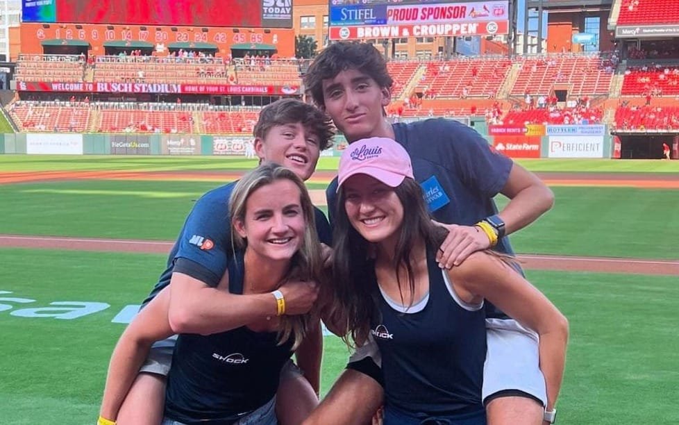 The St. Louis Shock Rock Busch Stadium as Anna Bright Tosses First Pitch